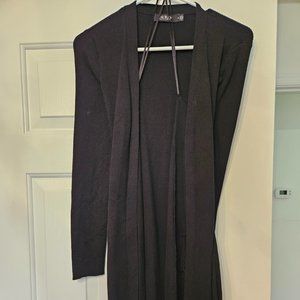 NEUSED RALPH LAUREN LADIES SIZE MEDIUM BLACK DUSTER CARDIGAN